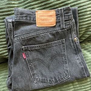 Levi - Dad Jean - High-Waist Black Denim Jeans - 27/30